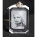 2D Rectangular Lasered Photo Crystal Pendant