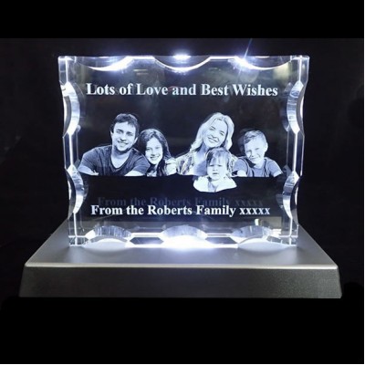 3D Constellation Personalised Photo Crystal Very Large 160x120x28mm