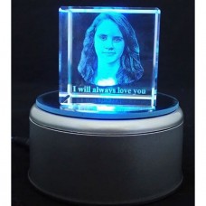 3D Cube Personalised Photo Crystal Small 50x50x50mm
