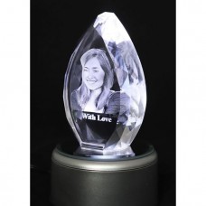 3D Equinox Personalised Photo Crystal 110x70x30mm