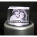 3D Photo Crystal Personalised Small Galaxy 60x40x40mm