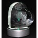 3D Heart Personalised Photo Crystal Large 120x120x60mm