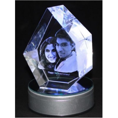 3D Iceberg Personalised Photo Crystal 130x100x60mm