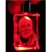 3D Personalised Photo Crystal Keyring with Red LED