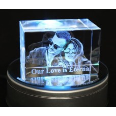 3D Photo Crystal Personalised Medium Odyssey 80x50x50mm