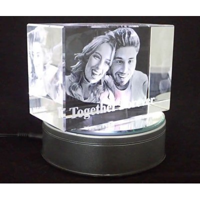 3D Photo Crystal Personalised Very Large Nebula 120x80x60mm