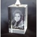 3D Photo Holder Personalised Crystal 50x30x30mm